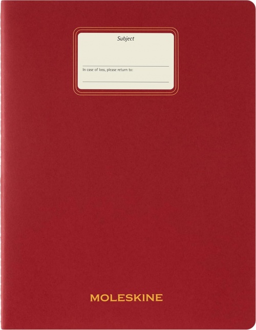 Zeszyt Moleskine Student Cahier XXL (21.6X27.9 cm) w Linie Czerwony/Szkarłatny (Moleskine Student XXL Ruled Scarled Red Soft Cover) - 8056999276874